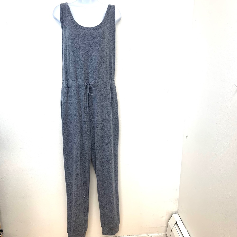 Venus Knit Jumpsuit Sleeveless Jogger Drawstring Waist Large Lounge Pockets